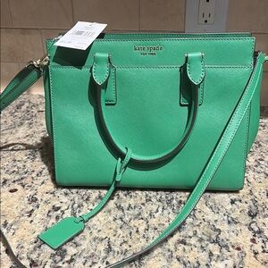 Kate Spade Green Satchel with Structured Design